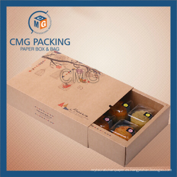 Reciclado de buena calidad marrón Kraft caja de pasteles de cartón (CMG-cake box-022)